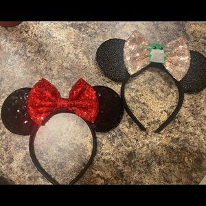 Minnie Mouse Ears and Baby Yoda Ears (Grogu) Set